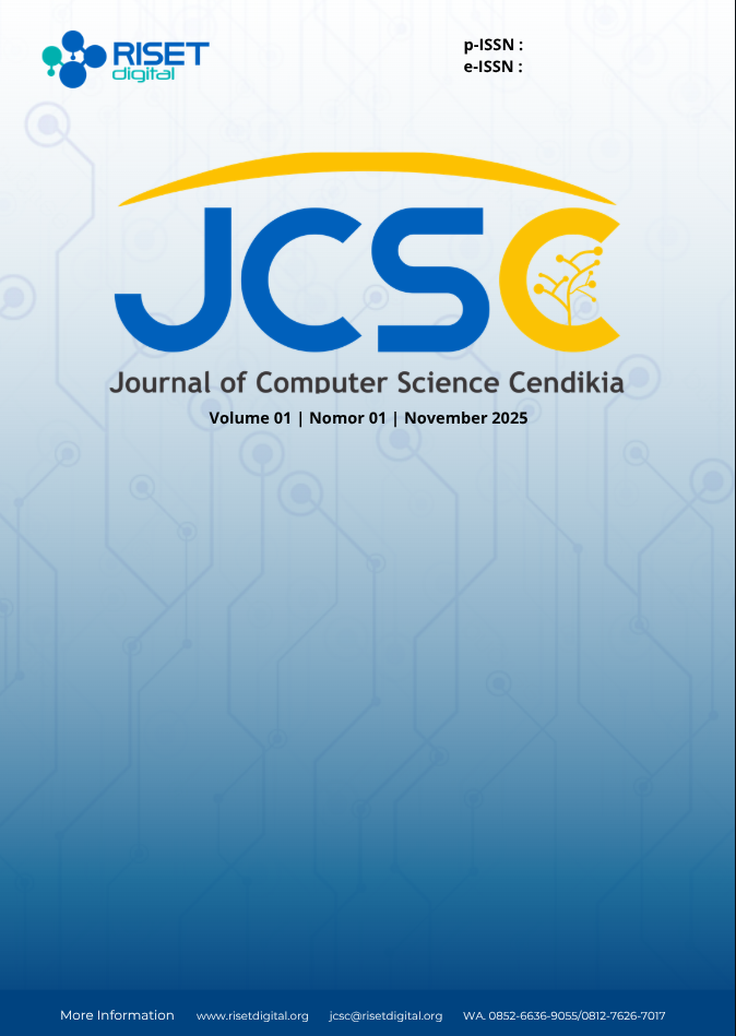 					View Vol. 1 No. 1 (2025): Journal of Computer Science Cendikia (JCSC)
				